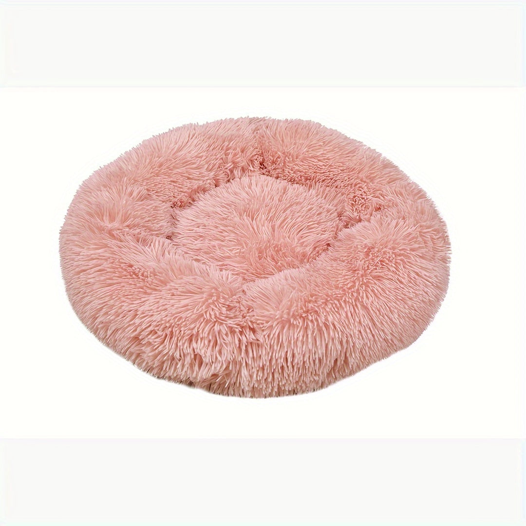 Plush Dog Kennel, Comfortable Circular Soft Dog Cushion Sofa Bed, Warm And Calm Donut Hugging Dog Bed, Recommended To Buy One Size Larger When Approaching The Upper Limit